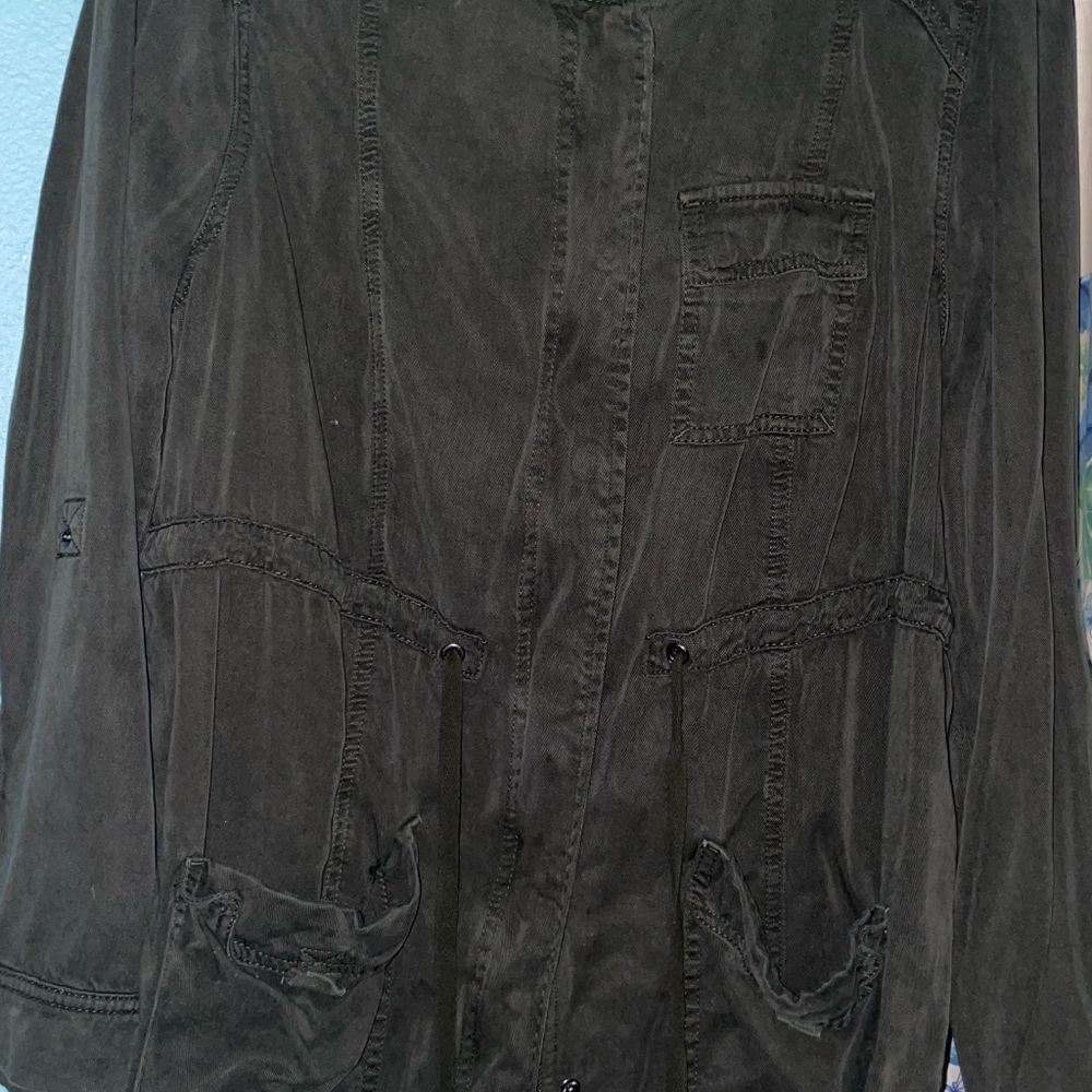 Torrid dark green Tencel Anorak jacket